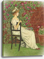 Постер Гриневей Кейт A Young Girl Seated in a Chair, a Bowl of Cherries in her Hand, Постер Гриневей Кейт A Young Girl Seated in a Chair, a Bowl of Cherries in her Hand,