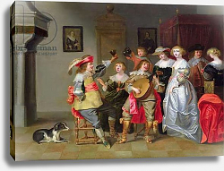 Постер Ламен Кристофель An Elegant Company Merry-making in an interior Постер Ламен Кристофель An Elegant Company Merry-making in an interior