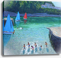 Постер Макара Эндрю (совр) Skimming stones ,Looe ,Cornwall,2018 Постер Макара Эндрю (совр) Skimming stones ,Looe ,Cornwall,2018
