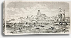 Постер Garibaldi's naval expedition of the Thousand landing in Marsala, Italy. Original, from Drawing of Pr Постер Garibaldi's naval expedition of the Thousand landing in Marsala, Italy. Original, from Drawing of Pr