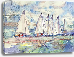 Постер Букер Бренда (совр) Blue Sailboats, 1989 Постер Букер Бренда (совр) Blue Sailboats, 1989