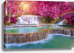 Постер Тайланд. Tat Kuang Si Waterfalls Постер Тайланд. Tat Kuang Si Waterfalls