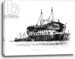 Постер Кук Эдвард Prison Ship in Portsmouth Harbour: Convicts Going on Board, 1828 Постер Кук Эдвард Prison Ship in Portsmouth Harbour: Convicts Going on Board, 1828