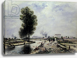 Постер Джонкинд Йохан The Canal de l'Ourcq near Pantin, 1871 Постер Джонкинд Йохан The Canal de l'Ourcq near Pantin, 1871