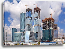 Постер Москва, строительство международного бизнес-центра Постер Москва, строительство международного бизнес-центра