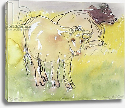Постер Букер Бренда (совр) Young Bullocks in the Meadow, 1983 Постер Букер Бренда (совр) Young Bullocks in the Meadow, 1983