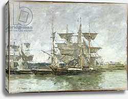 Постер Буден Эжен (Eugene Boudin) Boats in the Port, Deauville, 1881 Постер Буден Эжен (Eugene Boudin) Boats in the Port, Deauville, 1881