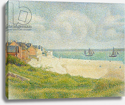 Постер Сера Жорж-Пьер (Georges Seurat) Le Crotoy looking Upstream, 1889 Постер Сера Жорж-Пьер (Georges Seurat) Le Crotoy looking Upstream, 1889