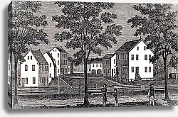 Постер Неизвестен Shaker houses in Enfield, from 'Connecticut Historical Collections', by John Warner Barber, 1856 Постер Неизвестен Shaker houses in Enfield, from 'Connecticut Historical Collections', by John Warner Barber, 1856