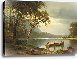 Постер Бирштад Альберт Salmon fishing on the Caspapediac River Постер Бирштад Альберт Salmon fishing on the Caspapediac River