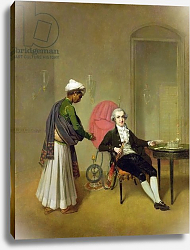 Постер Девис Артур A Gentleman, possibly William Hickey, and his Indian Servant, c.1785 Постер Девис Артур A Gentleman, possibly William Hickey, and his Indian Servant, c.1785
