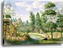 Постер Остен Изак Figures in the Grounds of a Country House Постер Остен Изак Figures in the Grounds of a Country House