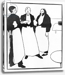 Постер Бердсли Аубри Garcons de Cafe, illustration form 'The Yellow Book', 1894 Постер Бердсли Аубри Garcons de Cafe, illustration form 'The Yellow Book', 1894