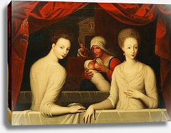 Постер Школа: Фонтенбло 16в. Gabrielle d'Estrees and her sister, the Duchess of Villars Постер Школа: Фонтенбло 16в. Gabrielle d'Estrees and her sister, the Duchess of Villars