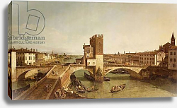 Постер Беллотто Бернардо The Bridge at Delle Navi, Verona Постер Беллотто Бернардо The Bridge at Delle Navi, Verona