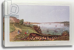 Постер Школа: Английская 19в. New York Bay from Staten Island, engraved by M. Kronheim and Co., London Постер Школа: Английская 19в. New York Bay from Staten Island, engraved by M. Kronheim and Co., London