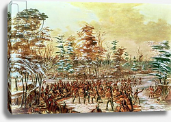 Постер Кэтлин Джордж De Tonty Suing for Peace in the Iroquois Village in January 1680, 1847-48 Постер Кэтлин Джордж De Tonty Suing for Peace in the Iroquois Village in January 1680, 1847-48