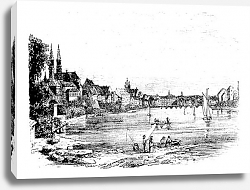 Постер Bale, in Istria, Croatia, during the 1890s, vintage engraving Постер Bale, in Istria, Croatia, during the 1890s, vintage engraving