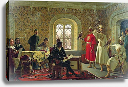 Постер Литовченко Александр Итальянский посланник Кальвуччи зарисовывает любимых соколов царя Алексея Михайловича Постер Литовченко Александр Итальянский посланник Кальвуччи зарисовывает любимых соколов царя Алексея Михайловича