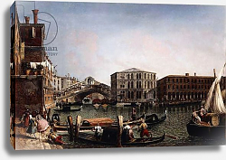 Постер Мариески Микеле The Rialto Bridge, Venice with the Fondaco dei Tedeschi in the Foreground, Постер Мариески Микеле The Rialto Bridge, Venice with the Fondaco dei Tedeschi in the Foreground,