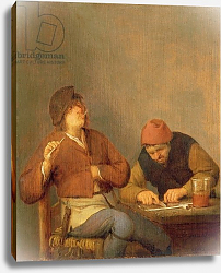 Постер Остаде Адриан Two Smokers in an Interior, 1643 Постер Остаде Адриан Two Smokers in an Interior, 1643