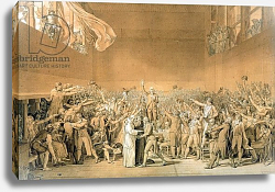 Постер Давид Жак Луи The Tennis Court Oath, 20th June 1789, 1791 Постер Давид Жак Луи The Tennis Court Oath, 20th June 1789, 1791