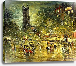 Постер Коровин Константин Parisian Street Scene, Постер Коровин Константин Parisian Street Scene,
