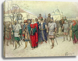 Постер Кившенко Алексей Joining of Great Novgorod, Novgorodians Departing to Moscow, 1880 Постер Кившенко Алексей Joining of Great Novgorod, Novgorodians Departing to Moscow, 1880