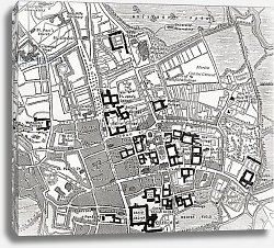 Постер Map of Oxford, Oxfordshire, England 1898 Постер Map of Oxford, Oxfordshire, England 1898