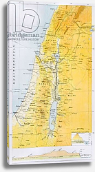 Постер Школа: Английская 19в. Palestine in the 1890s, from 'The Citizen's Atlas of the World', published in London, c.1899 Постер Школа: Английская 19в. Palestine in the 1890s, from 'The Citizen's Atlas of the World', published in London, c.1899