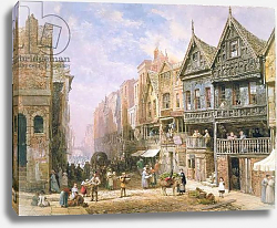Постер Рейнер Луис Watergate Street, looking towards Eastgate, Chester, c.1870 Постер Рейнер Луис Watergate Street, looking towards Eastgate, Chester, c.1870