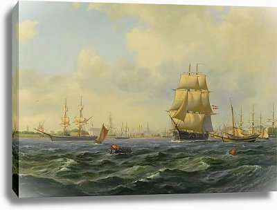 Купить репродукцию картины Shipping At Copenhagen, Билле Вильгельм