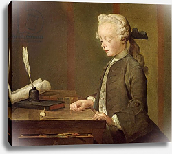 Постер Шарден Жан-Батист The Child with a Teetotum, Portrait of Auguste-Gabriel Godefroy 1741 Постер Шарден Жан-Батист The Child with a Teetotum, Portrait of Auguste-Gabriel Godefroy 1741