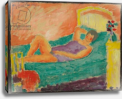 Постер Явленский Алексей Reclining Girl; Liegendes Madchen, c.1917 Постер Явленский Алексей Reclining Girl; Liegendes Madchen, c.1917