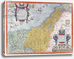 Постер Ортелиус Абрахам (карты) Map of Palestine, from Theatrvm Orbis Terrarvm, 1570 Постер Ортелиус Абрахам (карты) Map of Palestine, from Theatrvm Orbis Terrarvm, 1570