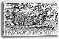 Постер Школа: Английская 19в. Building a Ship, from 'The Narrative and Critical History of America', London 1886 Постер Школа: Английская 19в. Building a Ship, from 'The Narrative and Critical History of America', London 1886