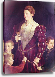 Постер Пармиджанино Camilla Gonzaga, Contessa di San Secondo, with three sons, c.1534 Постер Пармиджанино Camilla Gonzaga, Contessa di San Secondo, with three sons, c.1534