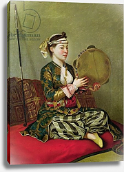 Постер Лиотар Жан Этьен Turkish Woman with a Tambourine Постер Лиотар Жан Этьен Turkish Woman with a Tambourine