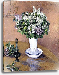 Постер Кайботт Гюстав (Gustave Caillebotte) Still Life with a Vase of Lilac, 1883 Постер Кайботт Гюстав (Gustave Caillebotte) Still Life with a Vase of Lilac, 1883