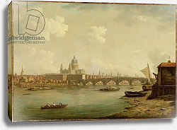 Постер Марлоу Уильям St. Paul's and Blackfriars Bridge, London, c.1770-2 Постер Марлоу Уильям St. Paul's and Blackfriars Bridge, London, c.1770-2