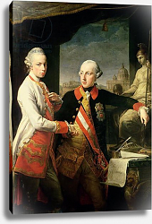 Постер Батони Помпео Kaiser Joseph II, and the Grand Duke Leopold of Tuscany, 1769, Постер Батони Помпео Kaiser Joseph II, and the Grand Duke Leopold of Tuscany, 1769,