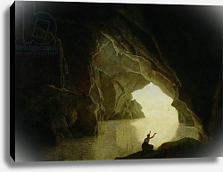 Постер Райт Джозеф A Grotto in the Gulf of Salernum, with the figure of Julia, banished from Rome, exh. 1780 Постер Райт Джозеф A Grotto in the Gulf of Salernum, with the figure of Julia, banished from Rome, exh. 1780