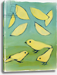 Постер Мур Меган (совр) Yellow Leaves & Birds Постер Мур Меган (совр) Yellow Leaves & Birds