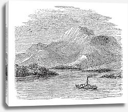 Постер Loch Lomond on Highland Boundary Fault Scotland vintage engraving Постер Loch Lomond on Highland Boundary Fault Scotland vintage engraving