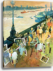 Постер Адамсон Джордж (совр) Thames Embankment, front cover of 'Undercover' magazine, published December 1985 Постер Адамсон Джордж (совр) Thames Embankment, front cover of 'Undercover' magazine, published December 1985