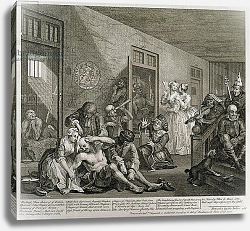 Постер Хогарт Уильям Plate VIII from A Rake's Progress, 1735 Постер Хогарт Уильям Plate VIII from A Rake's Progress, 1735