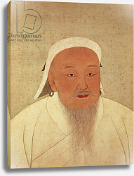 Постер Школа: Китайская Portrait of Genghis Khan, Mongol Khan, founder of the Imperial Dynasty Постер Школа: Китайская Portrait of Genghis Khan, Mongol Khan, founder of the Imperial Dynasty