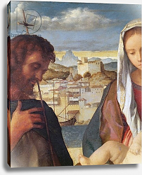 Постер Беллини Джованни Madonna and Child with St.John the Baptist and a Saint, detail c.1504 Постер Беллини Джованни Madonna and Child with St.John the Baptist and a Saint, detail c.1504