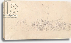 Постер Гилпин Соури (лошади) A Gathering of horsemen with coach, tents and flags Постер Гилпин Соури (лошади) A Gathering of horsemen with coach, tents and flags
