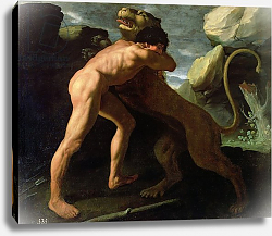 Постер Зурбаран Франсиско Hercules Fighting with the Nemean Lion Постер Зурбаран Франсиско Hercules Fighting with the Nemean Lion